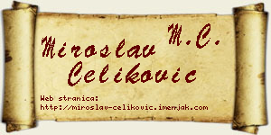 Miroslav Čeliković vizit kartica